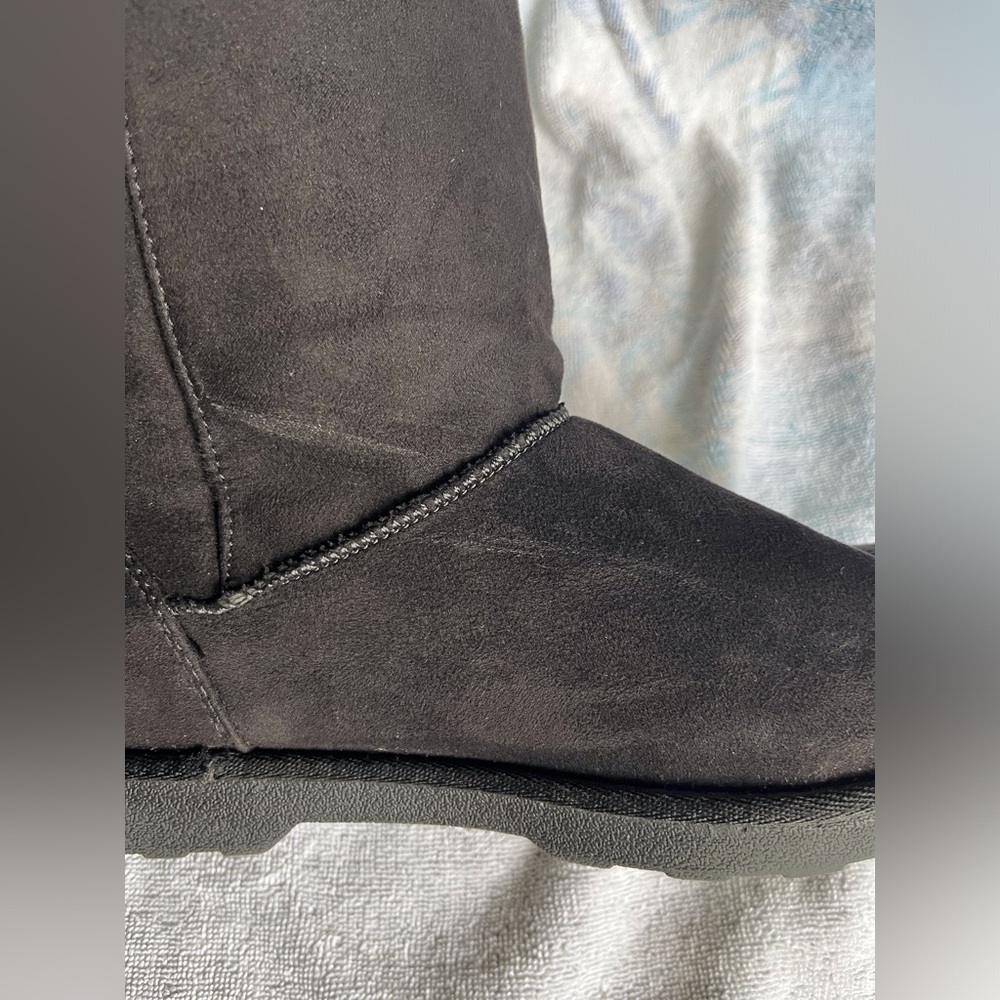 Falls Creek Faux Fur Black Winter Boots Chelsea II - Picture 7 of 10